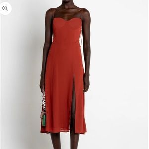 Red slip dress - same manufacturer as Reformation